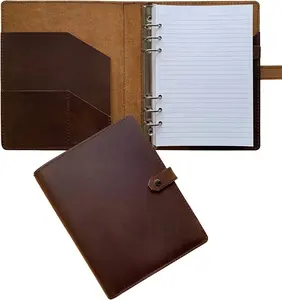 A5 Binder Notebook Kulit Isi Ulang 6 Cincin Binder untuk Kertas A5 Longgar Daun Personal Planner Binder Cover dengan Gesper Magnetik