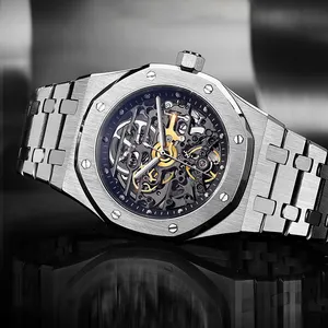 Leisure Sophisticated New Transparent Skeleton Waterproof Montre Pour Homme Hand Watches Men Wrist Luxury