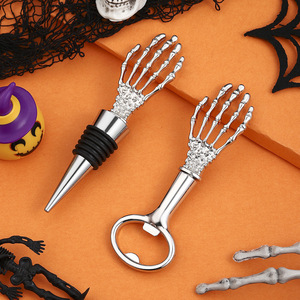 Skeleton Hand <b>Wine</b> <b>Stopper</b> Zinc Alloy Multi Function Corkscrew Opener Halloween Decor - Product Image 5