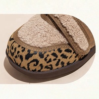 Bread Shoes Chaussures basses décontractées pour femme Hiver 2025, polyvalentes, chaudes, en daim et polaire, à motif léopard et fourrure, avec fermeture Velcro