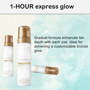 <span class=keywords><strong>Mousse</strong></span> bronzante vegan sans soleil pour le corps et le visage avec gant applicateur - BRUN NATUREL - Product Image 2