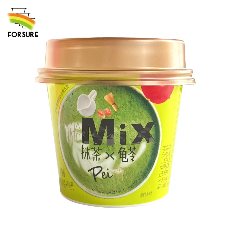 200ml Plastic ice cream cup manufacturers shaved ice PP cups IML dessert containers yogurt parfait plastic tub with lids