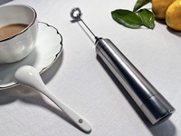 Mousseur à lait rechargeable, fouet électrique portatif, mélangeur à café avec 3 vitesses réglables, fouet à mousse, mousseur USB