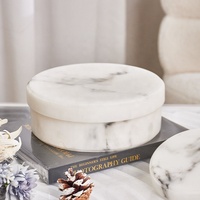 Boîte en marbre blanc minimaliste moderne nordique, décoration de bureau, objets de luxe