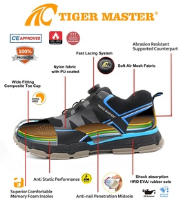 <span class=keywords><strong>Scarpe</strong></span> <span class=keywords><strong>Antinfortunistiche</strong></span> Sportive alla Moda <span class=keywords><strong>per</strong></span> Uomo con Sistema di Chiusura a Torsione, Suola in Gomma Antiscivolo, Puntale in Fibra di Vetro Antiperforazione, Leggere e Senza Metallo - Product Image 5