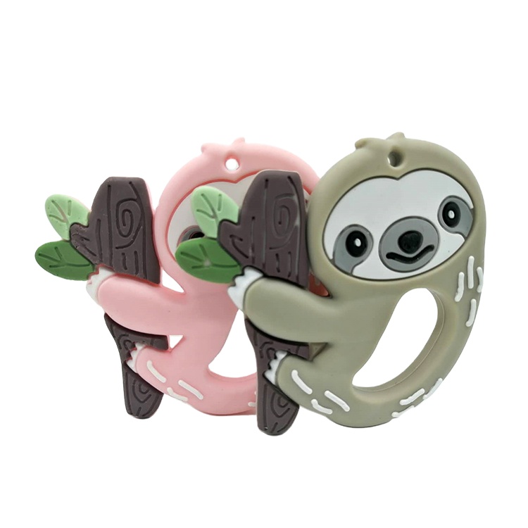 Силиконовые Прорезыватели для зубов для новорожденных, животных, Ленивец, мягкие Прорезыватели для зубов, игрушка для прорезывания зубов, оптовая продажа, 100%