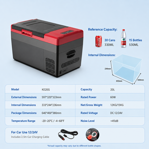 Réfrigérateur portable 12V 220V pour voiture, 15L 20L, compresseur 24V, pour camion, voiture, maison, camping-car - Product Image 6