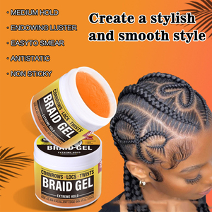 Custom <b>Logo</b> Neat Braid Loc n Twist Gel Private Label for Strong Leave-On Conditioning Shining Hair <b>Jam</b> Braiding Gel - Product Image 4