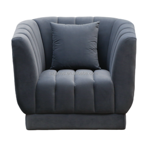 Fauteuil de canapé personnalisé <span class=keywords><strong>tulipe</strong></span> bleue fauteuil français bon marché pour chambre à coucher hôtel appartement <span class=keywords><strong>chaise</strong></span> d'appoint de style loisirs pour le salon - Product Image 2