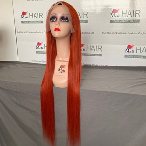 Couleurs et styles personnalisés populaires pour perruques : Transparent Gingembre Orange, 100% Cheveux Humains, Densité 180%, Sans perte ni enchevêtrement - Product Image 6