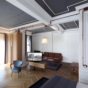 Ensemble de meubles de chambre d'hôtel en bois massif, service professionnel de décoration intérieure pour hôtels urbains et boutiques design, pour projets. - Product Image 2