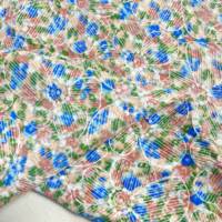 Bunga Warna Kustom Dicetak 100 Poliester Kain Sifon Bordir
