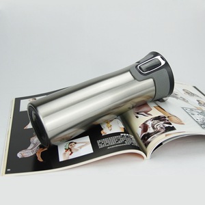 Thermos en acier inoxydable noir de 420 ml (15 oz) à sublimation, best-seller, style Contigo, tasse à café avec couvercle - Product Image 4