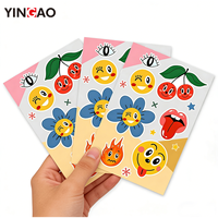 Pegatinas personalizadas troqueladas de dibujos animados, grafiti, vinilo impermeable, impresión de pegatinas decorativas para niños, pegatinas adhesivas personalizadas en hoja yingao