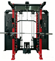 Máquina Smith Vertical Profesional 3 en 1 para Gimnasio en Casa y Entrenador Funcional con Cable Cruzado, Diseño que Ahorra Espacio para Entrenamiento de Cuerpo Completo