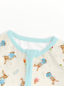 Vêtements pour bébé tendance Miozing pour Pâques - Combinaison pour bébé en fibre de bambou écologique, design mignon avec fermeture éclair bidirectionnelle, en stock - Product Image 5