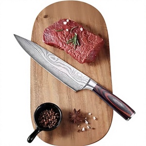 Couteaux de chef en acier Damas de haute qualité, faits à la main, avec manche en bois, style japonais, en vente à bas prix - Product Image 4