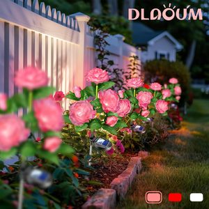Lámpara Solar LED con Forma de Rosa para Decoración de Jardín, Impermeable, para Exteriores, Césped, Patio - Product Image 2