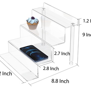 Customized Premium Modern Clear 4 Tier Acrylic <b>Perfume</b> Display <b>Stands</b> Risers Decorative YAGELI Brand Home & Office Use - Product Image 2