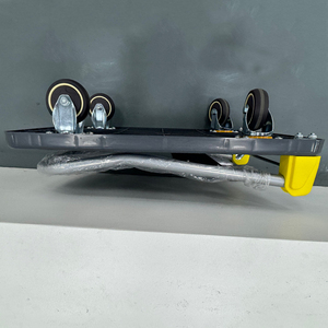 Chariots à main pliables 50*70cm, capacité <span class=keywords><strong>de</strong></span> charge 200kg, chariots à pousser gris en plastique PP, chariots <span class=keywords><strong>de</strong></span> magasinage robustes - Product Image 5