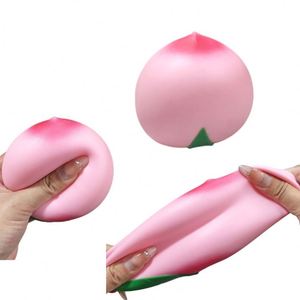 New Hot Sell 4inch <b>Large</b> Pink Soft Cream Scented Slow Rising Hand <b>Pillow</b> Stress Relief Squish Toy TPR Material for Girls Peach - Product Image 5