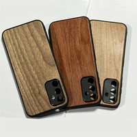 Étui de téléphone portable personnalisé de luxe, design naturel, personnalisé, de haute qualité, antichoc, TPU/PC, bois, bambou, A14 A34 A54