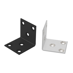 Stainless Steel L-Shaped Angle Bracket 40x40x40mm Black Durable Shelf Support Furniture Connector Hardware Accessory - Product Image 1