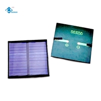Mini chargeur solaire portable 6V, mini panneau solaire scellé à l'époxy ZW-5555-6V, panneau solaire étanche scellé à l'époxy 0,49W