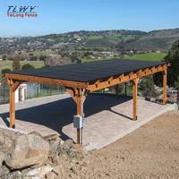 Structure de carport solaire robuste en aluminium galvanisé, étanche, pour sites touristiques et travaux routiers