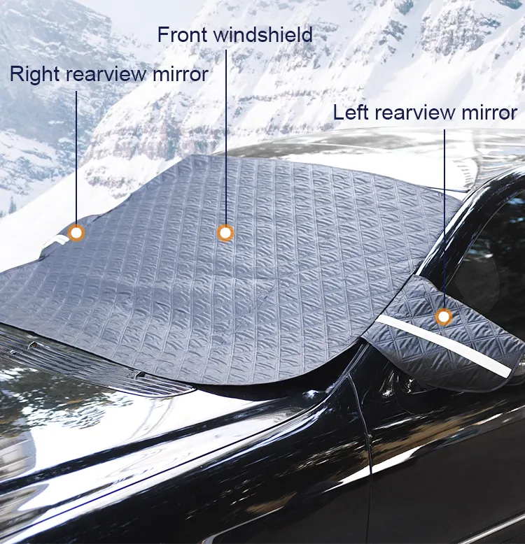 Автомобильная универсальная алюминиевая пленка зимнее снежное снаряжение полукрышка утолщенный антифриз чехол для автомобиля переднее лобовое стекло Солнцезащитный козырек