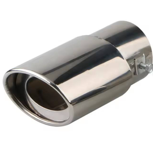 Terminale di Scarico Universale AsiaLink per Auto, 63mm, in Acciaio Inox Lucidato a Specchio, Finitura Cromata, Modifica per Terminale Posteriore - Product Image 3