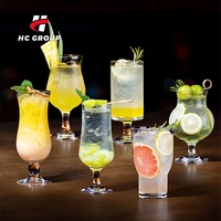 Verres à vin transparents à pied court épais imprimés sur mesure pour bar, fête, jus, cocktail, boissons