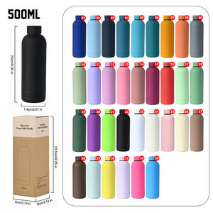 Bouteille isotherme personnalisée 500 ml à toucher doux, en acier inoxydable à double paroi, pour le sport - Product Image 6