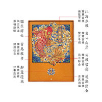 Nouvelles décorations murales rectangulaires en laiton et bois massif, motif carpes koï de style chinois, peinture décorative de haute qualité pour la maison