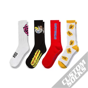 FREE DESIGN SAMPLES Made Your Own Custom Logo Cotton Socks Bamboo Cotton Custom Brand Socks