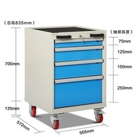 Carrito de Herramientas de 7 Cajones con Juego de Herramientas de Espuma EVA de 273 Piezas, Gabinete de Almacenamiento de Herramientas Resistente para Mecánicos, Taller, Hogar y Reparación de Automóviles
