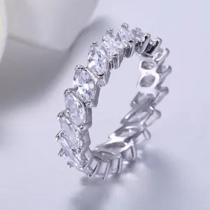 สแตนเลสสตีลแหวน Eternity แหวนผู้หญิง siver