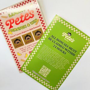 Funny Food Promotional Lottery Pack &amp; Business <strong>Card</strong> Gifts Digital <strong>Printing</strong> <strong>Scratch</strong> <strong>Card</strong> Design for Business Win - Product Image 3