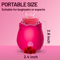 Potente Dildo USB en Forma de Rosa con Succión para Estimulación del Clítoris, Juguete Sexual para Mujeres