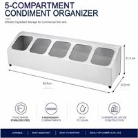 Support de bac Gastronorm en acier inoxydable pour buffet, avec une seule ligne et 6 compartiments