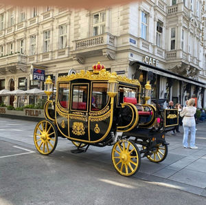 Calèche Électrique Écologique pour Chevaux, Calèche Princesse Douce et Rêveuse, Calèche Royale à Châssis Renforcé pour Zones Scéniques Écologiques - Product Image 1