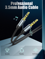 Câble Audio tressée pour casque de voiture, Aux, 0.2m 0.5m 1m 1.2m 2m 3m, personnalisé, 1.8mm, 3.5