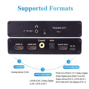 1-Port 8K 60HZ HDMI2.1 <strong>Audio</strong> <strong>Extractor</strong> <strong>7.1CH</strong> Coaxial Optical Toslink HDCP2.3 Atmos Video Splitters &amp; Converters - Product Image 4