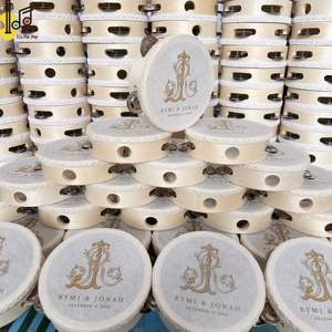 Tambourin de haute qualité pour tout-petits, avec logo personnalisé, instrument à bruit, tambourin à main, impression sur soie, 4 pouces, pour mariage, fête, église, tambour à main - Product Image 6