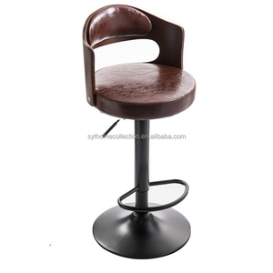 Hiện đại đơn giản sang trọng thanh phân, gỗ có thể điều chỉnh xoay cao trở lại xoay thanh ghế, thấp trở lại thoải mái Bar ghế - Product Image 5