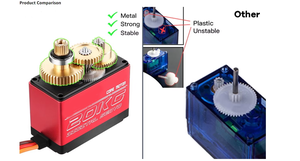Carcasa de aluminio 15kg 20kg Digital High Torque Servo DS3218 1:8 1:10 RC Car para Traxxa/HPI Racing/Kyosho/Tamiya Metal Gear Rotor - Product Image 6