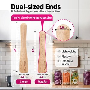Prensa de Fermentación de Madera Maciza Onebite, Prensador de Ensaladas Graduado de Madera de Haya, Herramienta para Encurtir, Utensilio de Cocina - Product Image 4