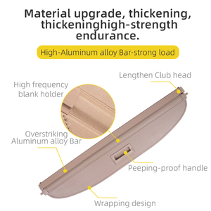 Para Brilliance V5 Soul PVC cuero maletero escudo de seguridad sombra retráctil maletero cubierta de carga - Product Image 4