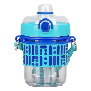 UZSPACE Bouteille d'eau de sport de haute qualité en plastique Tritan Tristan sans BPA avec couvercle en paille pour enfants filles - Product Image 5
