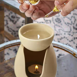 Gül kokulu balmumu eriyik brülör Spa için çin tarzı seramik uçucu yağ aromaterapi difüzör ahşap derece tohum koku kullanımı - Product Image 3